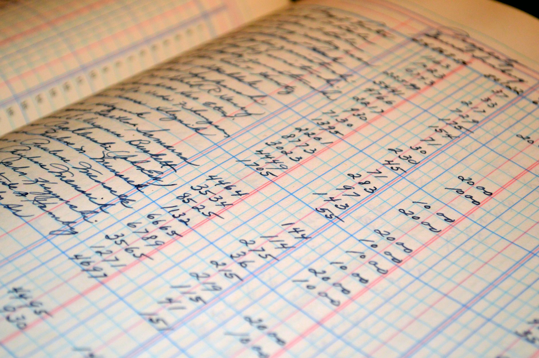 Detailed financial accounting ledger and commission payout tracking checklist